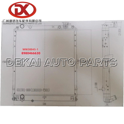 Radiador ISUZU Truck 8980466630 do sistema de refrigeração 8-98046663-0 do motor auto